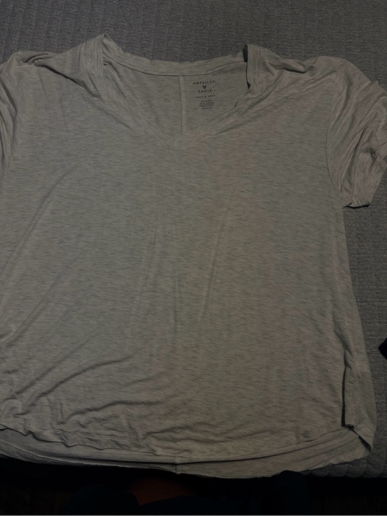 American Eagle Outfitters Tops - American Eagle Outfitters Soft and Sexy Women's Lightweight V-Neck Heather Gray